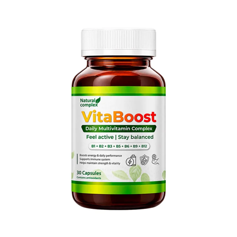 Vitaboost jar of 30 capsules, front label