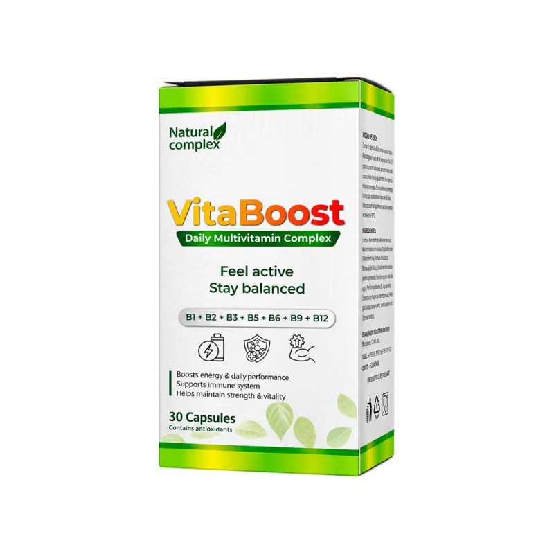 Vitaboost carton with the daily multivitamin complex